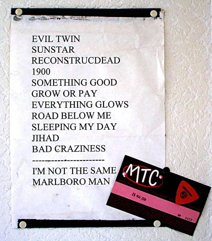 SETLIST FROM MTC, COLOGNE, MAY 29, 2000