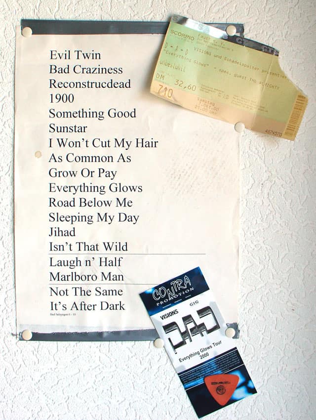 SETLIST EG TOUR, 2000