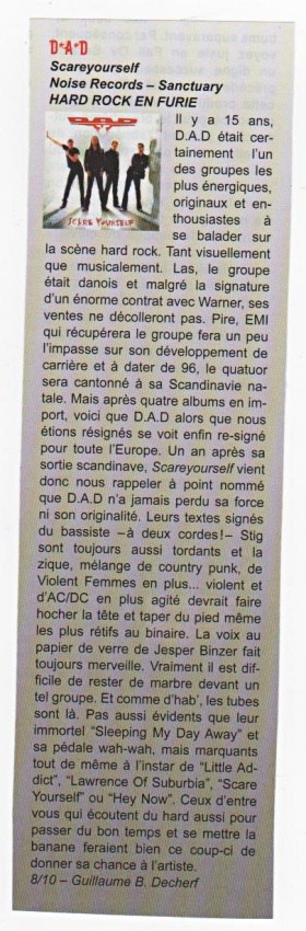 FRENCH REVIEW OF SCARE YOURSELF