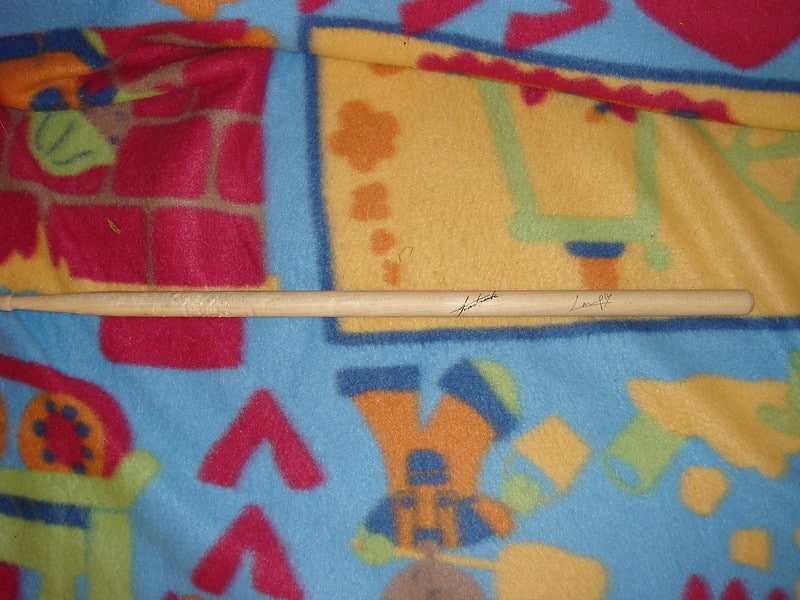 SIGNED DRUMSTICK FROM LE TRABENDO, PARIS, OCTOBER 1, 2006