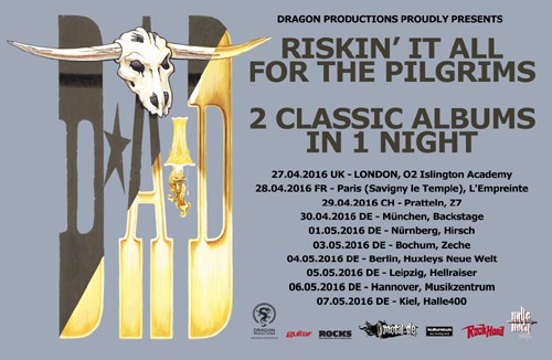POSTER FOR RISKIN’ IT ALL FOR THE PILGRIMS TOUR 2016