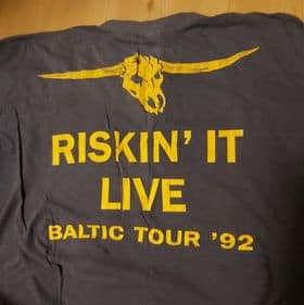 "RISKIN' IT LIVE BALTIC TOUR '92 TOUR T-SHIRT "